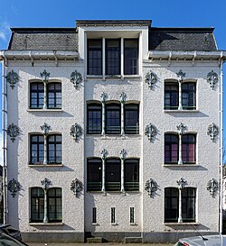 Un pignon de la Cité philanthropique à Lille