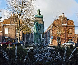 Buste de Léon Thiriez, square Pierre Billon, à Loos